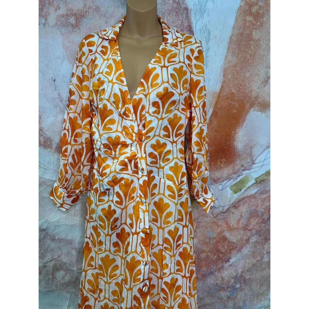 Anthropologie Maeve Printed Wrap Shirt Dress - Picture 9 of 11